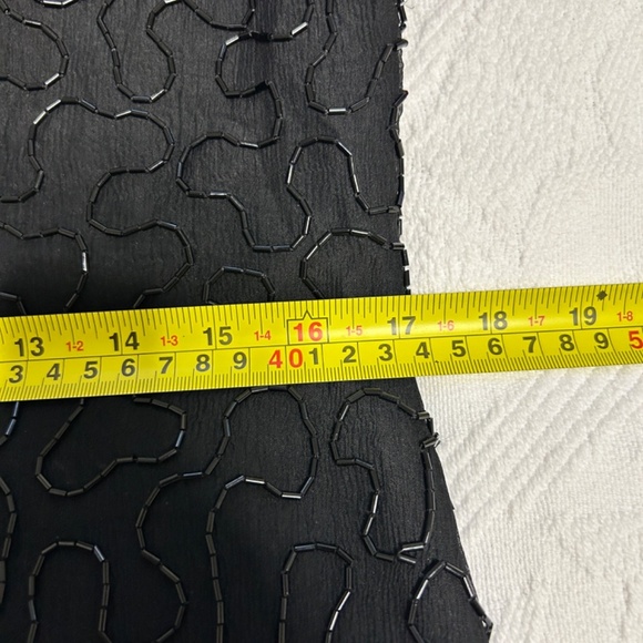 Vtg Melanie Lyne Beaded Dress Women's Large Black/Purple Formal Party READ - Picture 11 of 16